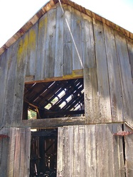 Photo of old barn loft in Anderson Valley, CA, by Linda A. Levy