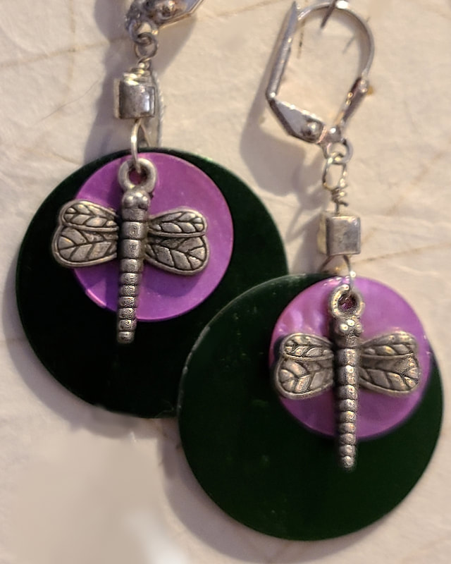 Silver Dragonfly -  Linda Levy has been creating Jewelry, Necklaces, Earrings, Gemstone jewelry, handcrafted, original art, in Santa Cruz California
