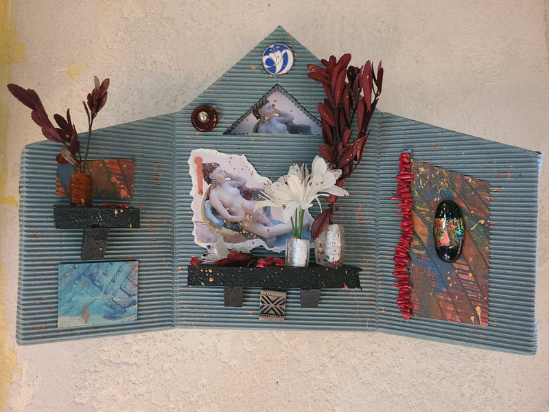 Fainting Couch 2, Altar/retablo, 3D construction, LA Levy, Linda A Levy, Santa Cruz, California, artist